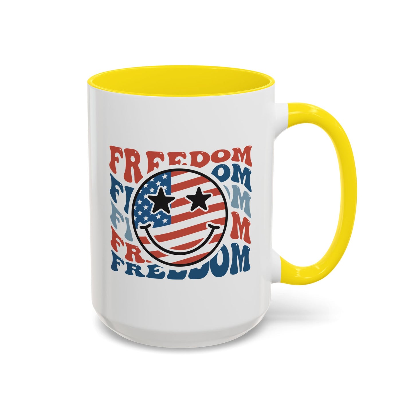 4th of July Mug - Freedom Smiley Face