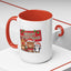 Christmas Mug - Green Text Red Banner Reindeer Bear Penguin