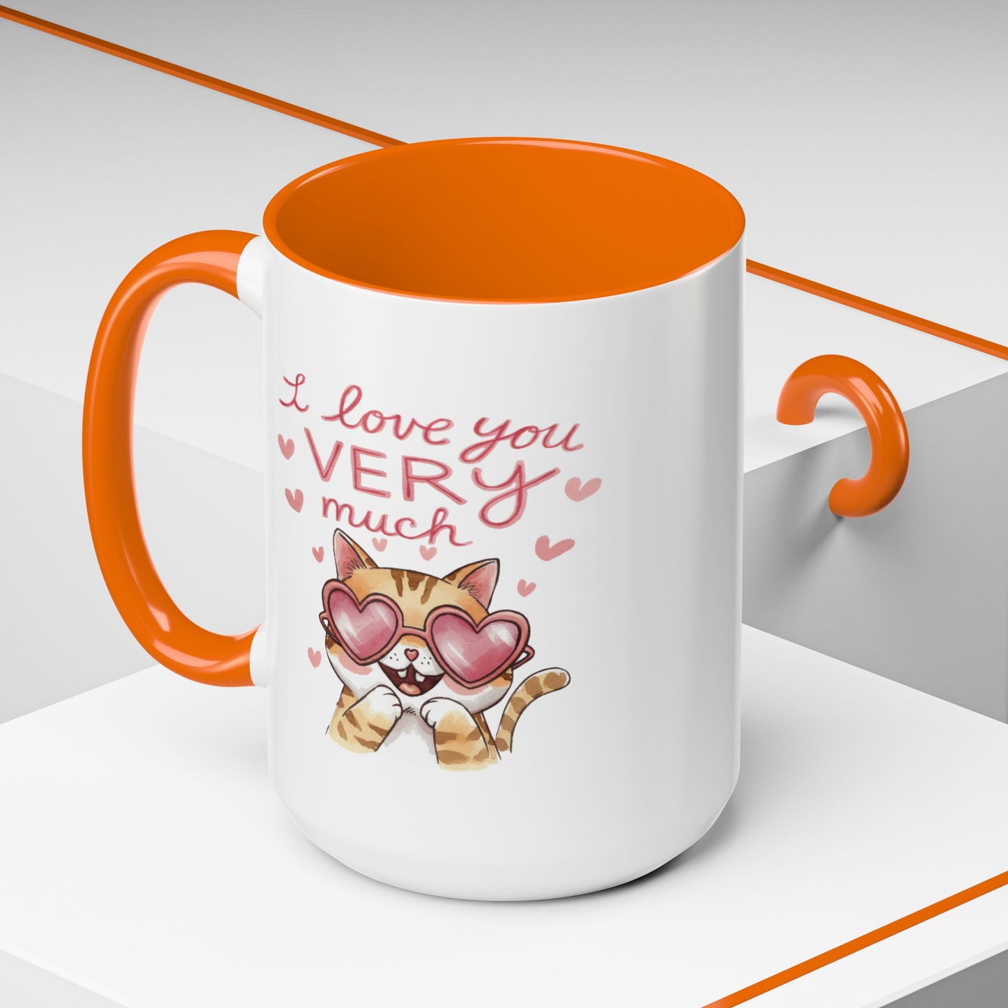 Anniversary Mug - I love You Very Much Cat