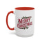 Christmas Mug - Merry Christmas Maroon & Green Text Decorations