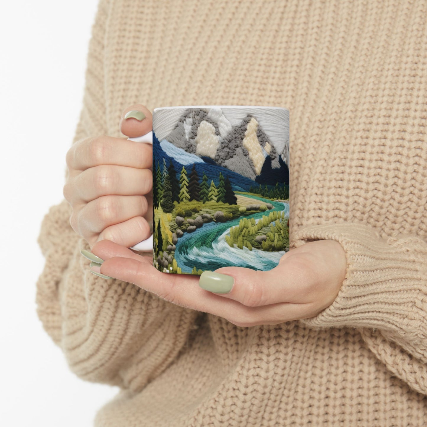 Artistic Mug - Felted Mountains