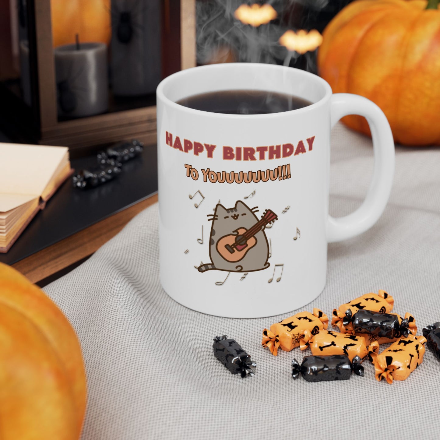 Birthday Mug - Happy Birthday Singing Cat