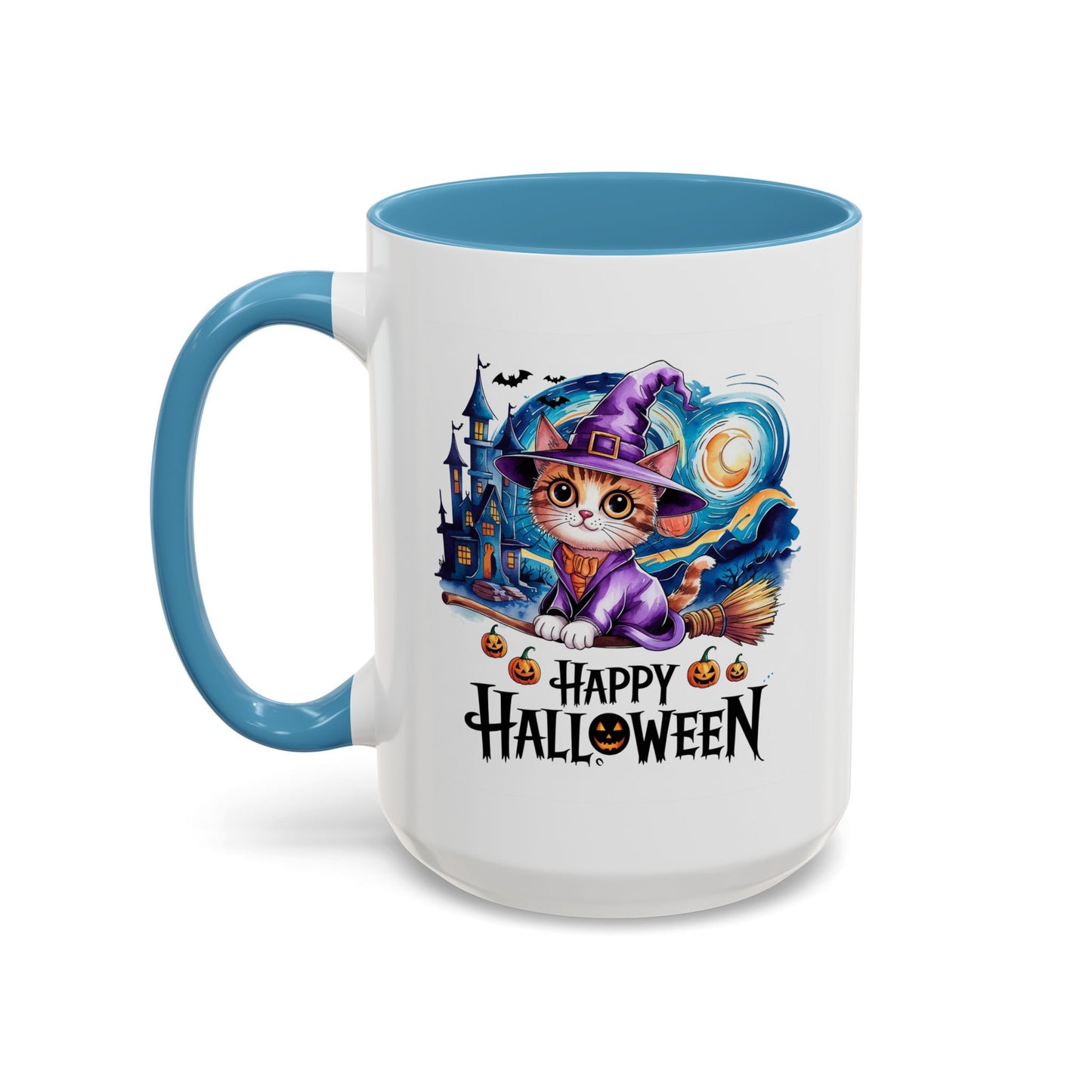 Halloween Mug - Happy Halloween Cat Witch