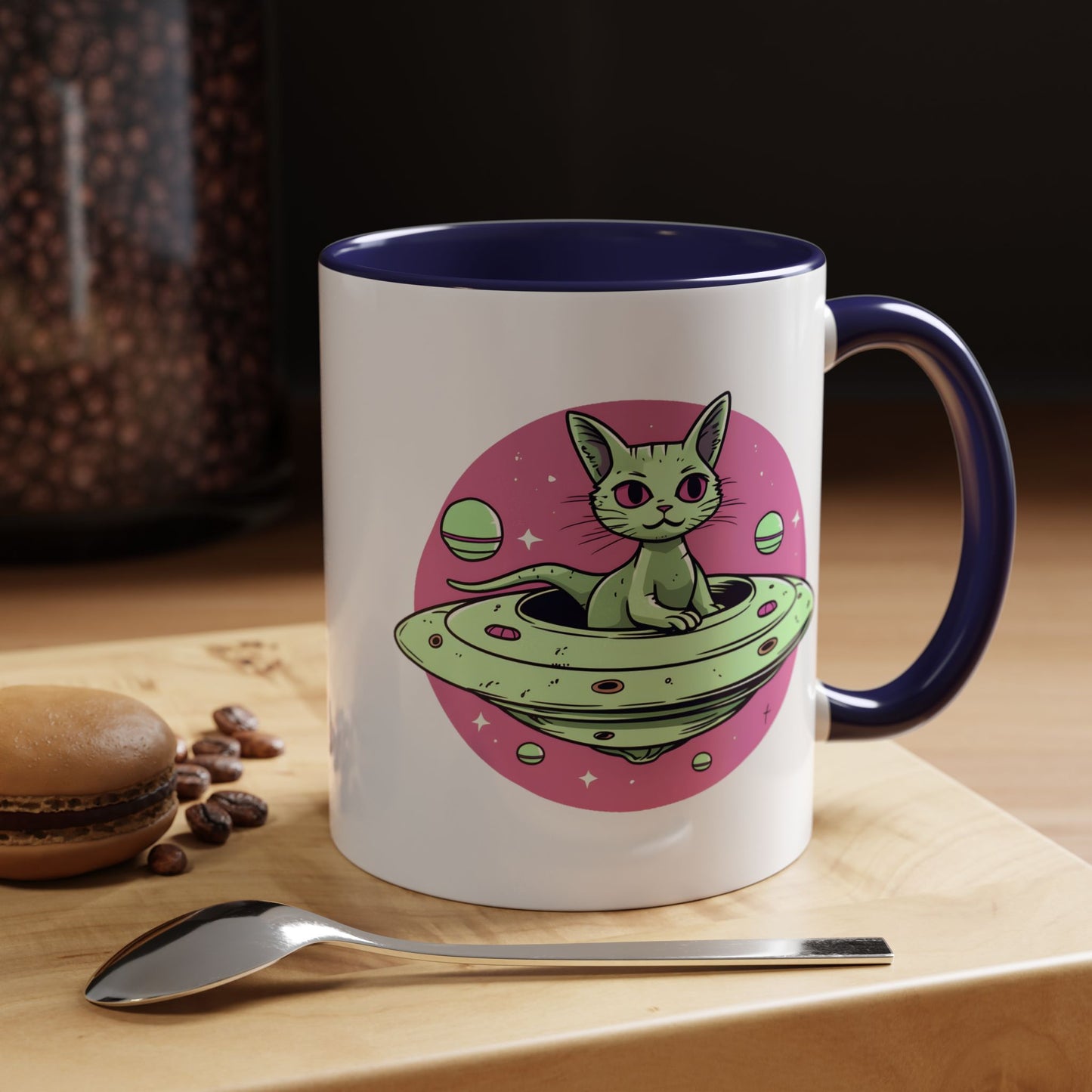 Alien Mug - Flying Saucer Cat