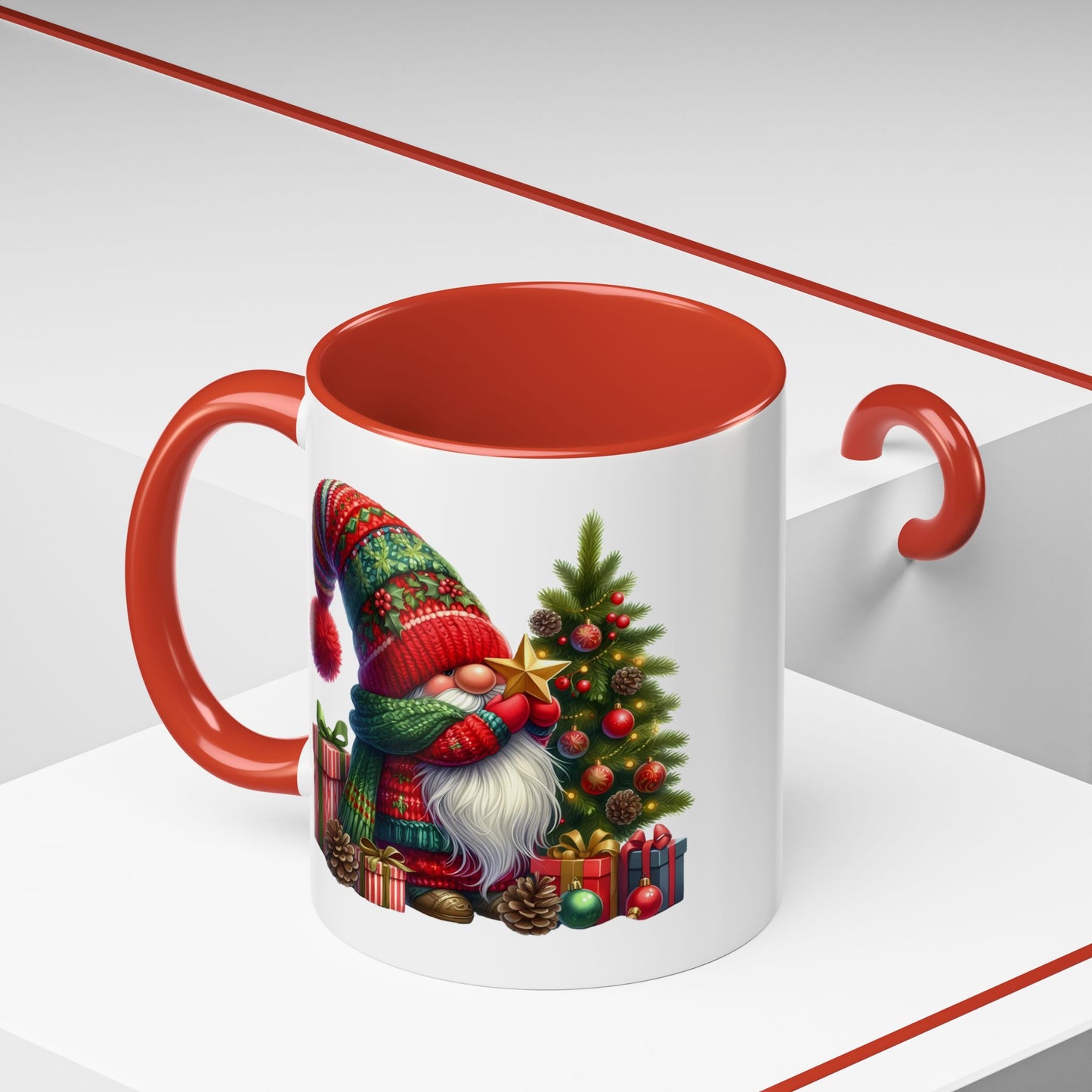 Christmas Mug - Gnome with Christmas Tree Star