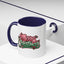Christmas Mug - Merry Christmas Red & Green Text Mistletoe