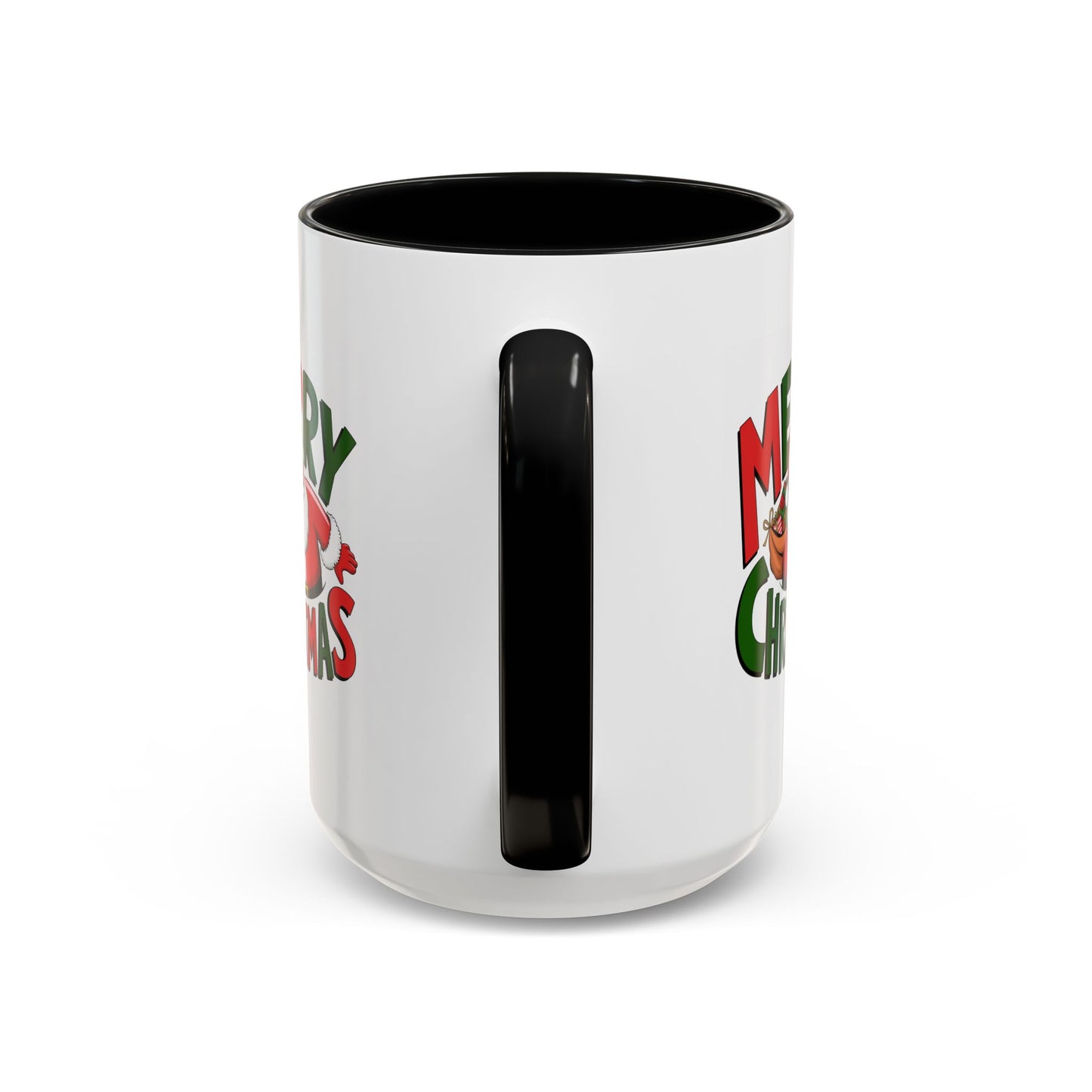Christmas Mug - Green & Red Text Santa Presents