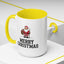 Christmas Mug - Merry Christmas Black Text Santa Walking