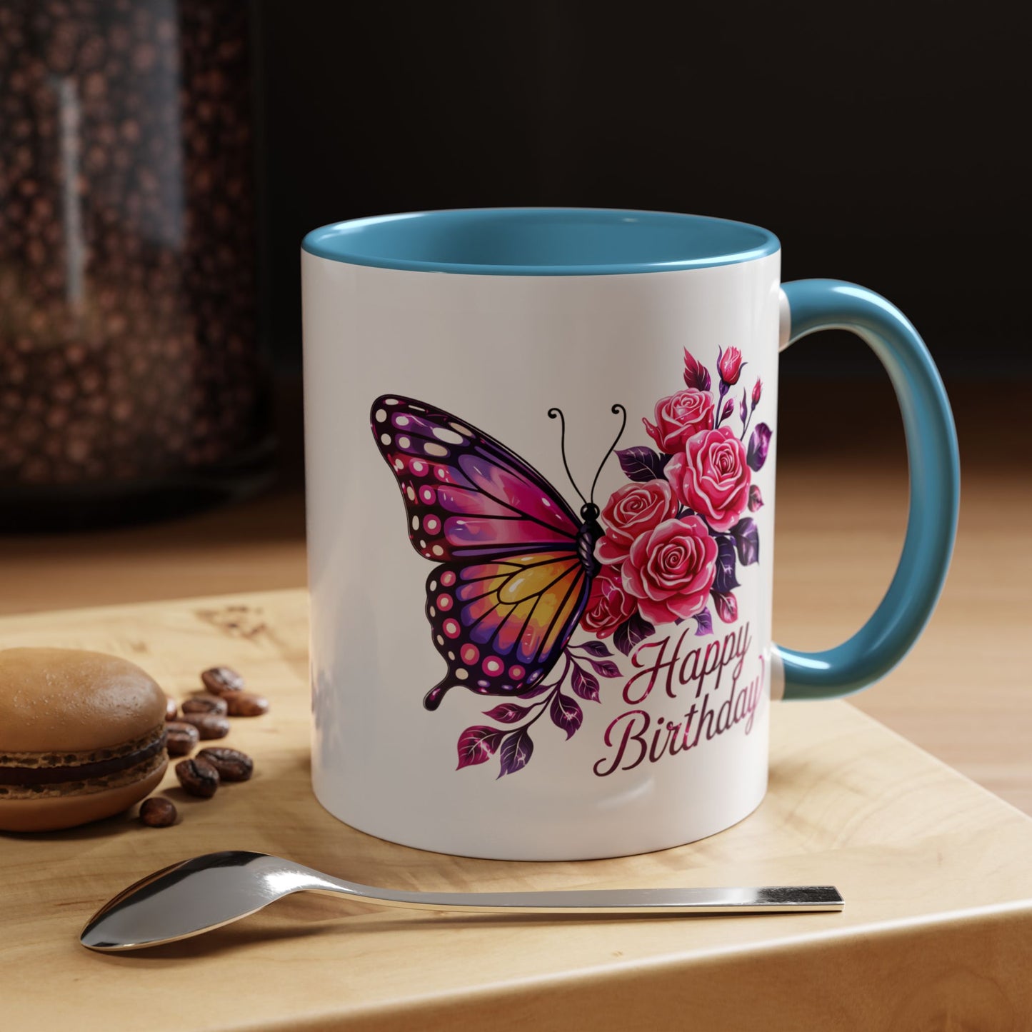 Birthday Mug - Butterfly Flowers