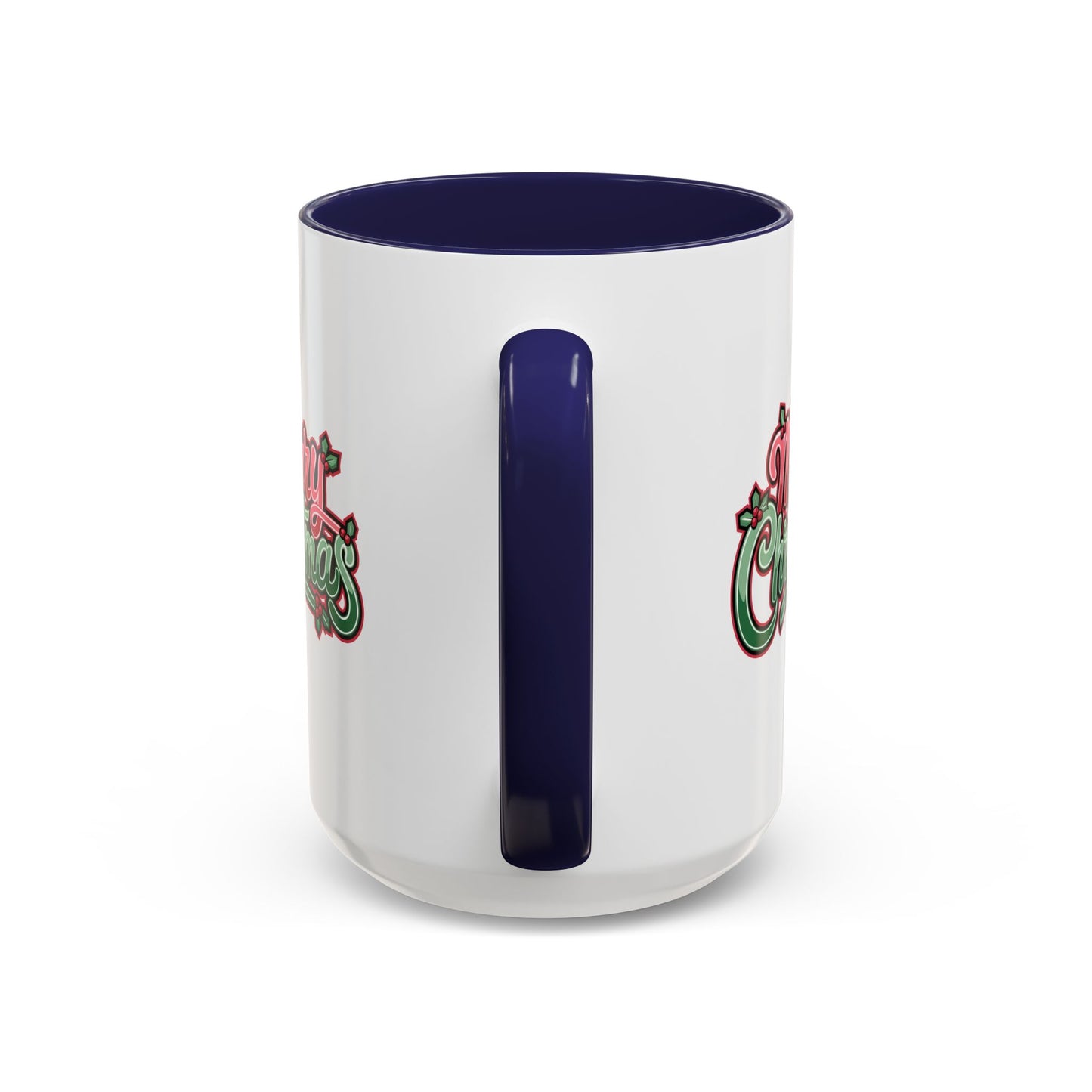 Christmas Mug - Merry Christmas Red & Green Text Mistletoe