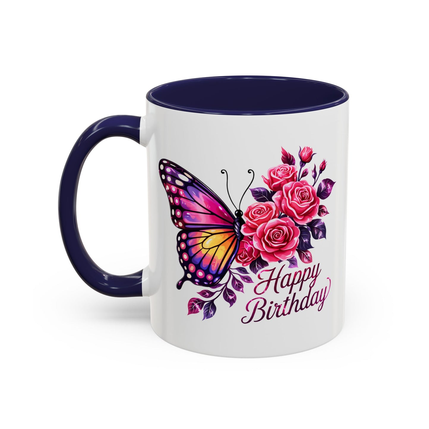 Birthday Mug - Butterfly Flowers