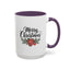 Christmas Mug - Merry Christmas Black Text Mistletoe