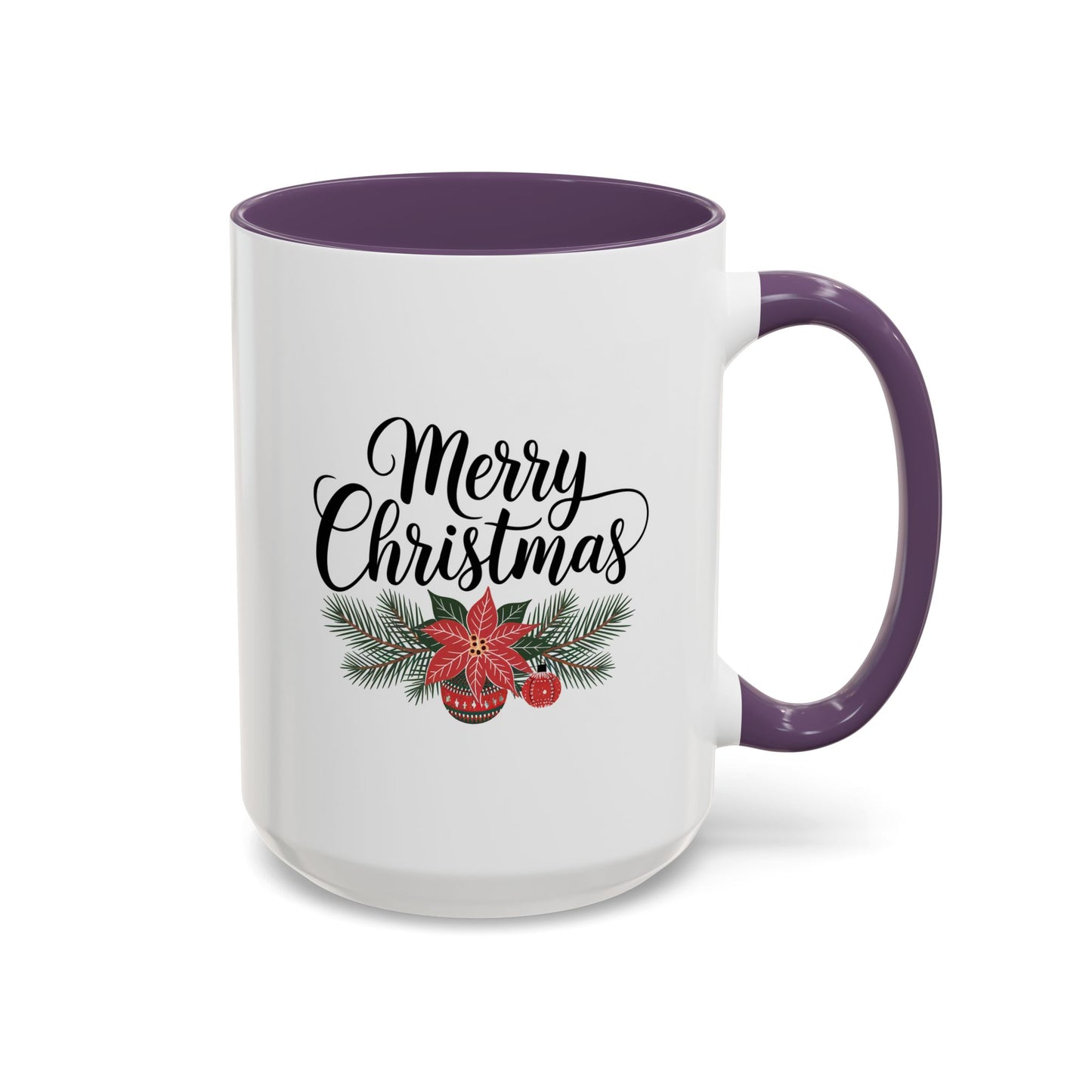 Christmas Mug - Merry Christmas Black Text Mistletoe