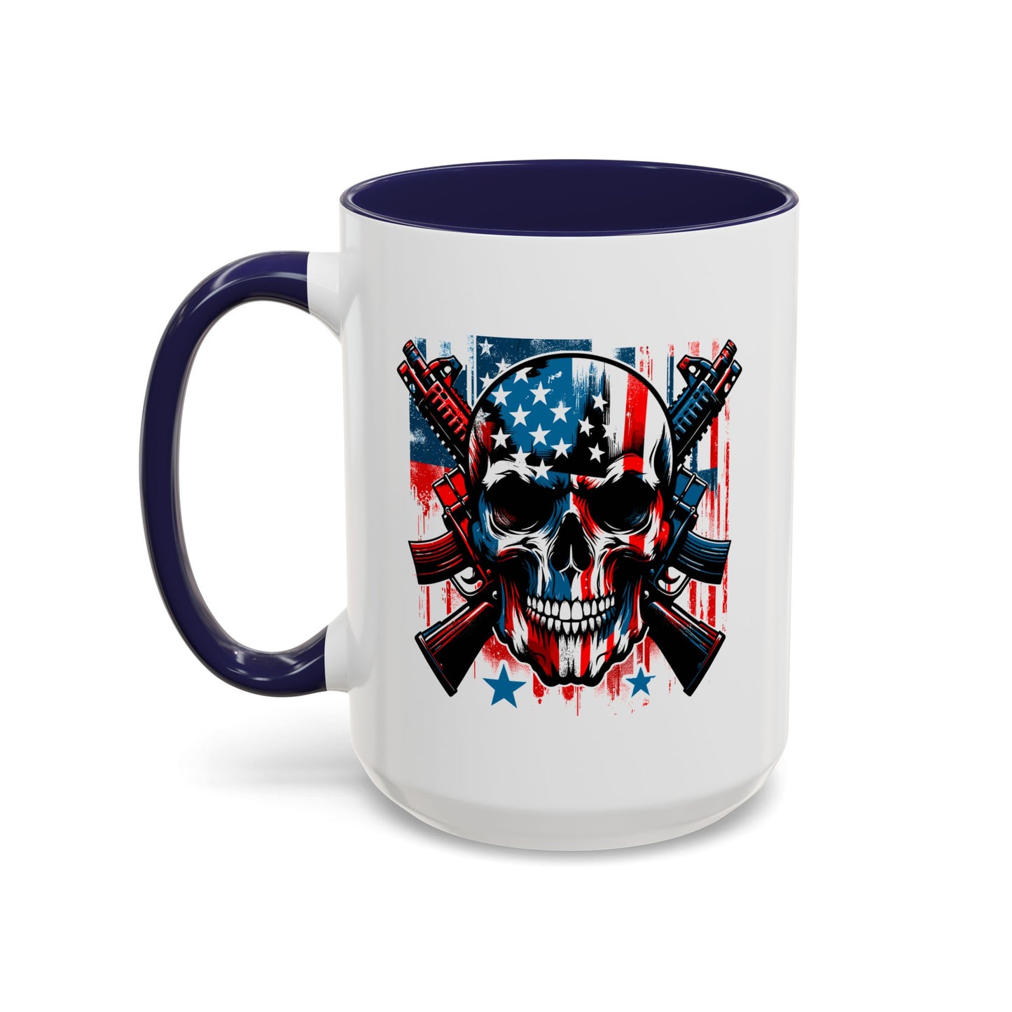 4th of July Mug - Skull With American Flag