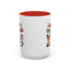 Christmas Mug - Red Green & Gold Text Reindeer Snowman Penguin