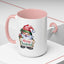 Christmas Mug - Merry Christmas Red & Green Text Gnome Present