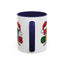 Christmas Mug - Merry Christmas Red Yellow & Blue Text Red Hats