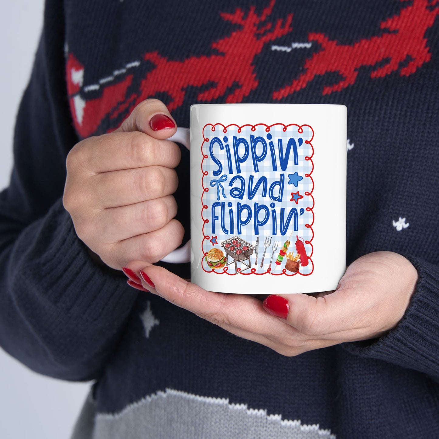 4th of July Mug - Sippin' and Flippin'