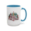 Christmas Mug - Merry Christmas Tartan Text Trees Presents