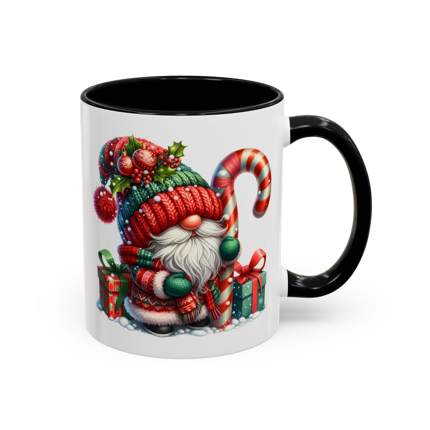 Christmas Mug - Gnome Candy Cane and Presents