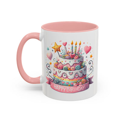 Birthday Mug - Happy Birthday Two Tiered Cake