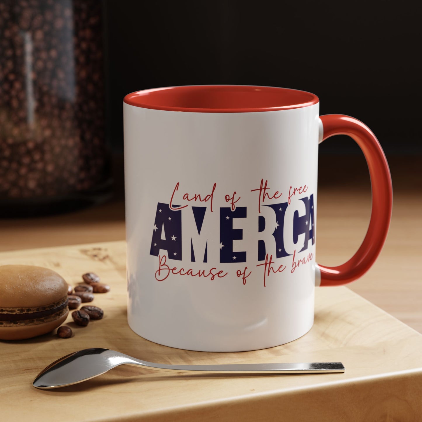 4th of July Mug - American Land of the Free Stars