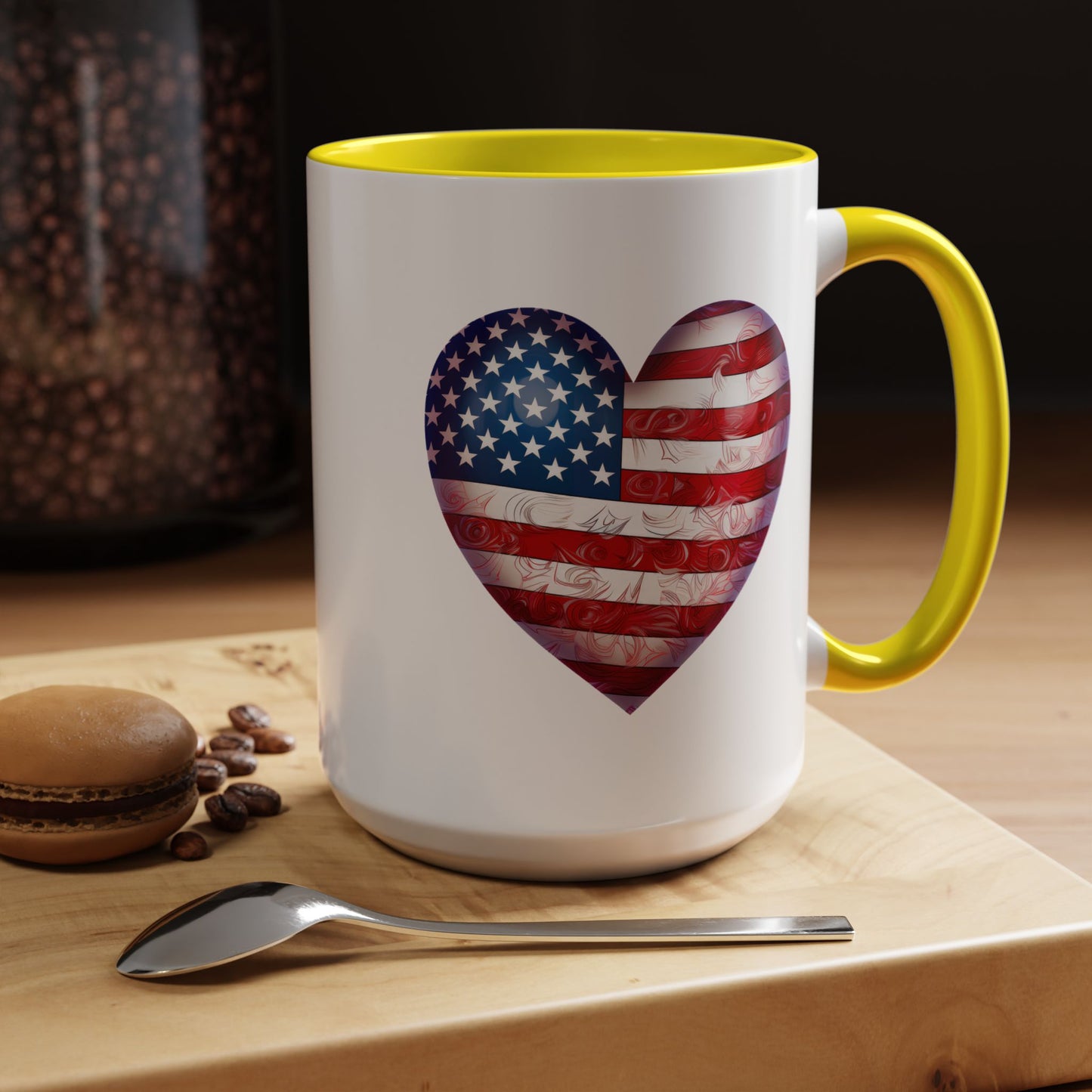 4th of July Mug - Heart American Flag