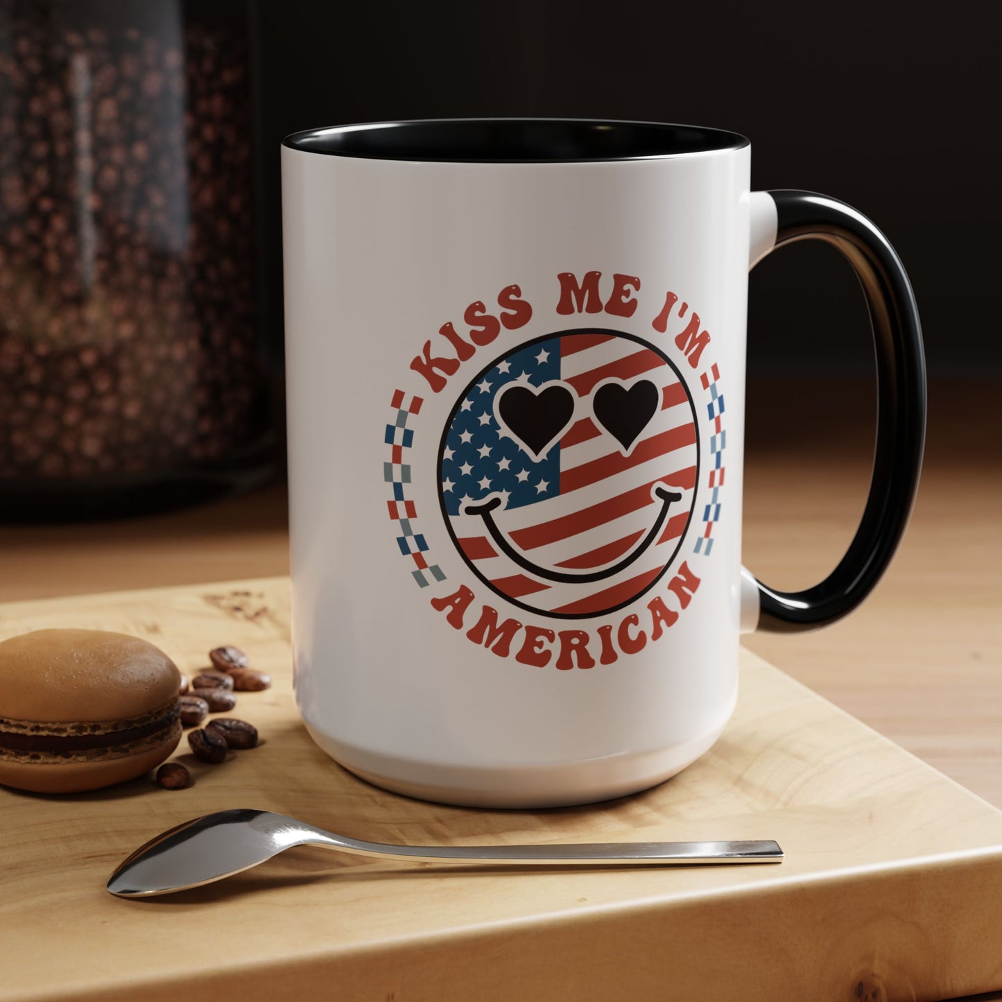 4th of July Mug - Kiss Me I'm American