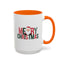 Christmas Mug - Merry Christmas Green & Red Text Santa
