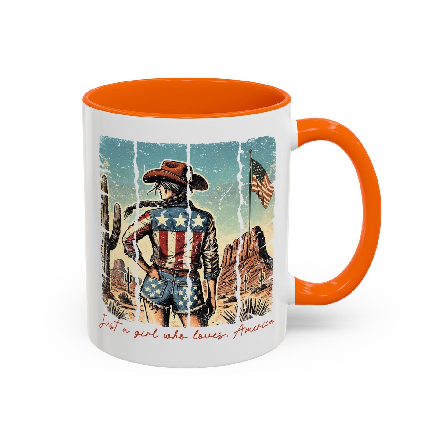 4th of July Mug - Just a Girl Who Loves America