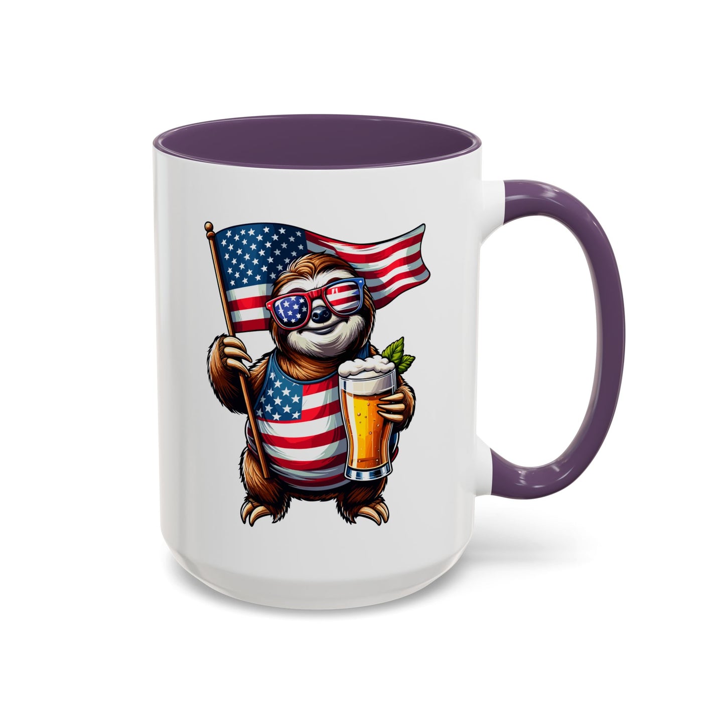 4th of July Mug - Merica Sloth
