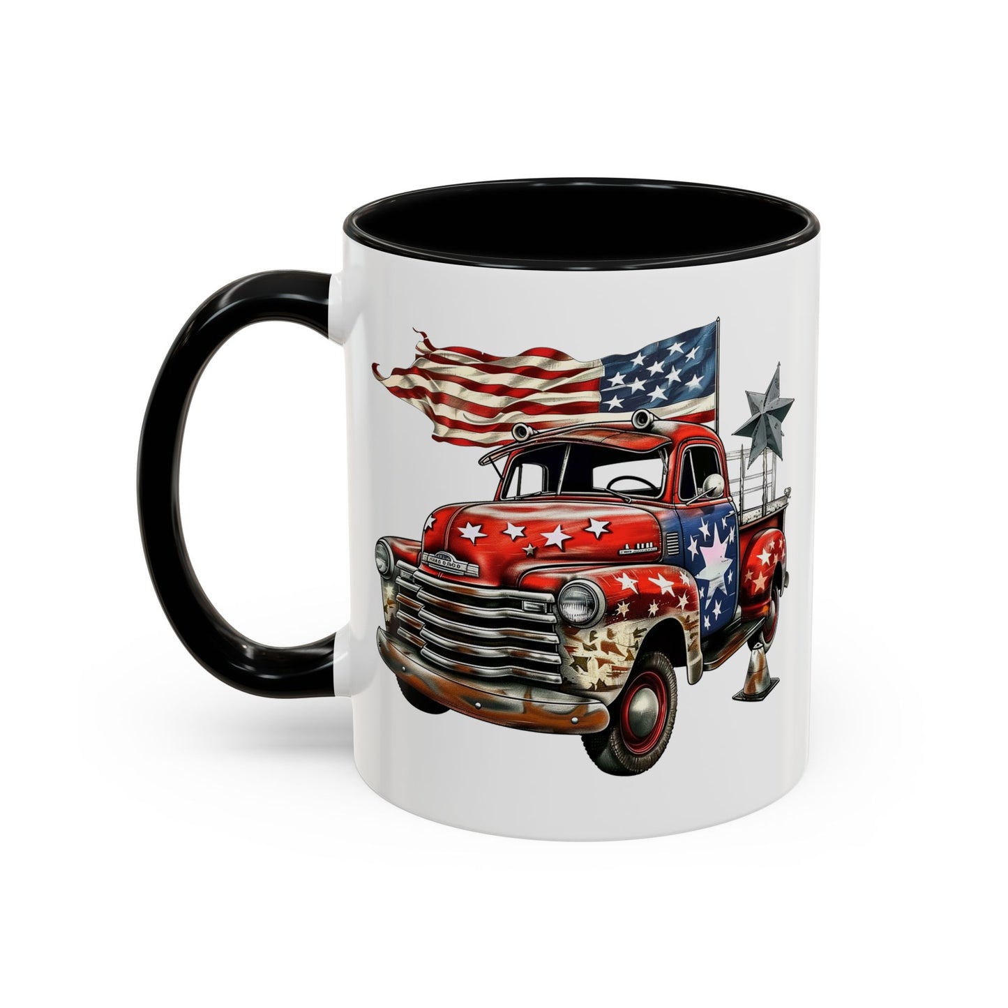 4th of July - Old Truck & Flag 4