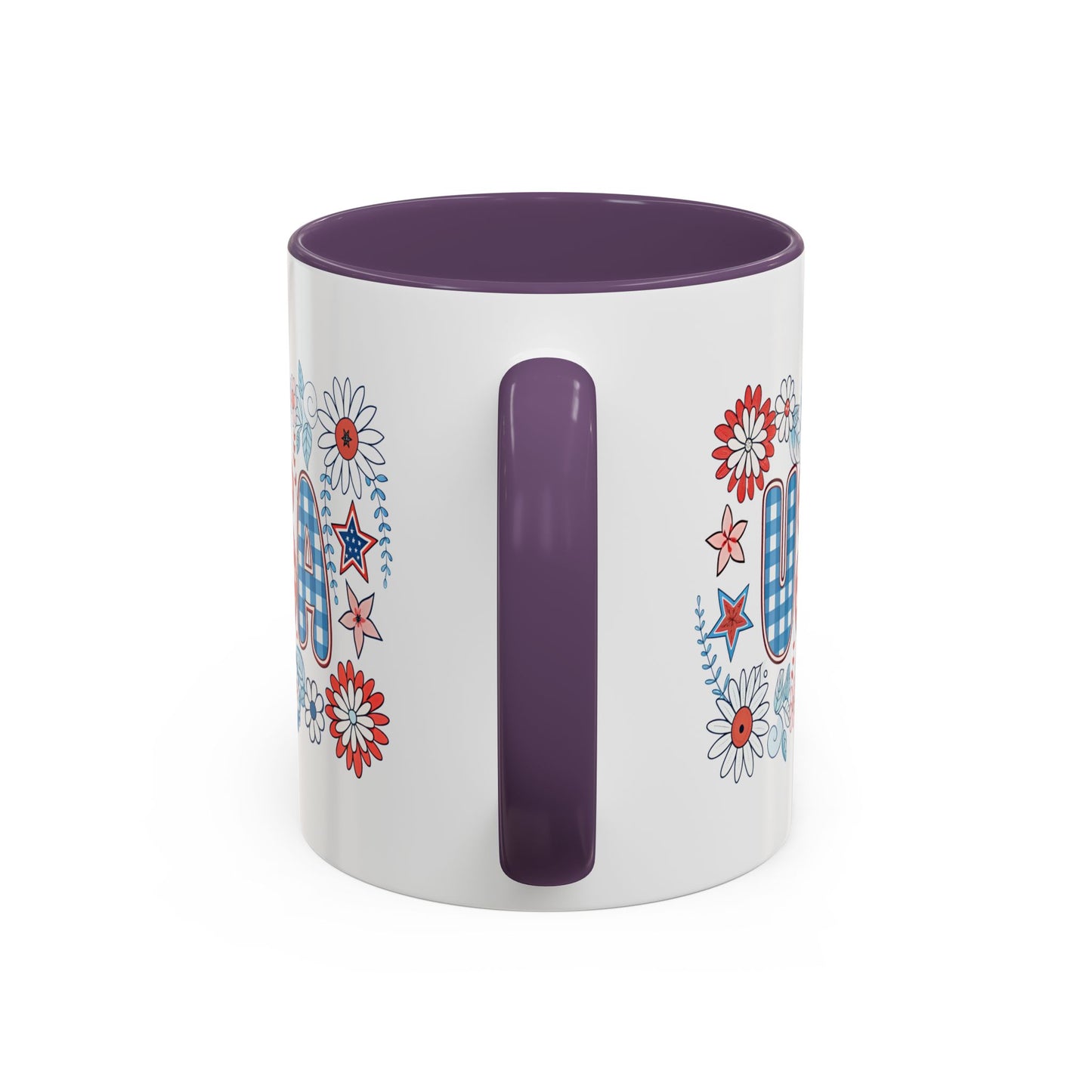 4th of July Mug - USA Preppy Floral