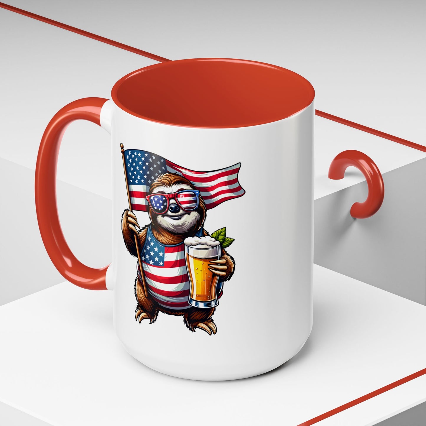 4th of July Mug - Merica Sloth