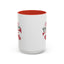 Christmas Mug - Red & Green Text Trumpet