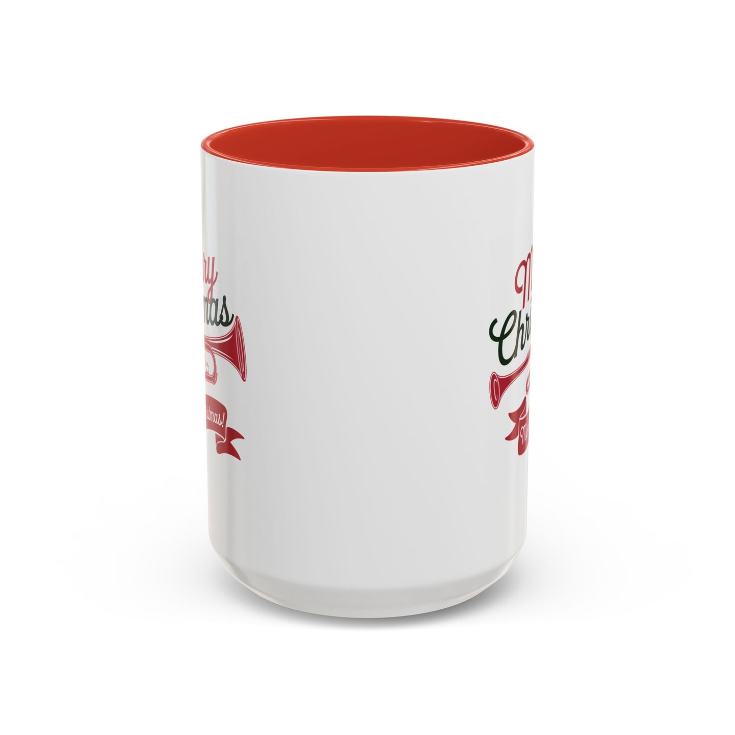 Christmas Mug - Red & Green Text Trumpet
