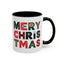 Christmas - Merry Christmas Black Red Green Patterned Text