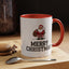 Christmas Mug - Merry Christmas Black Text Santa Walking