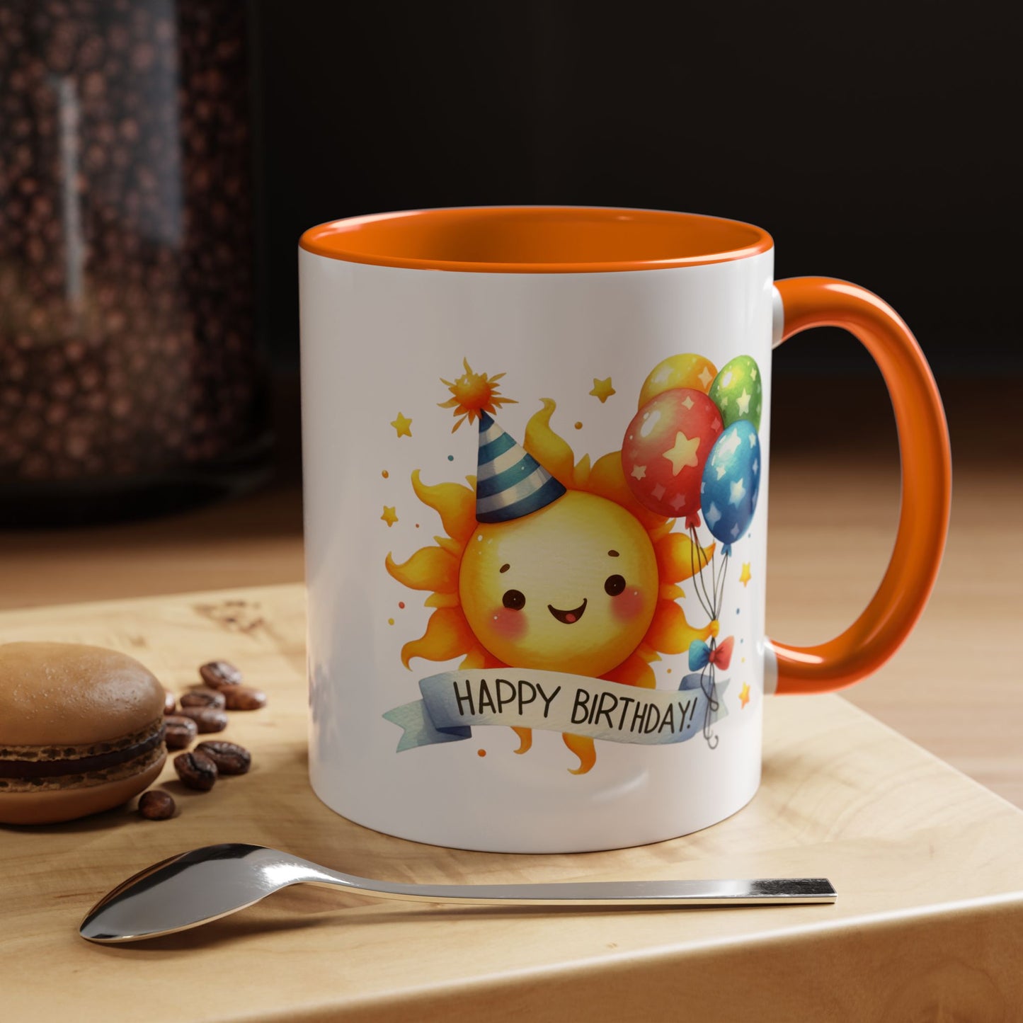 Birthday Mug - Happy Birthday Sun & Balloons