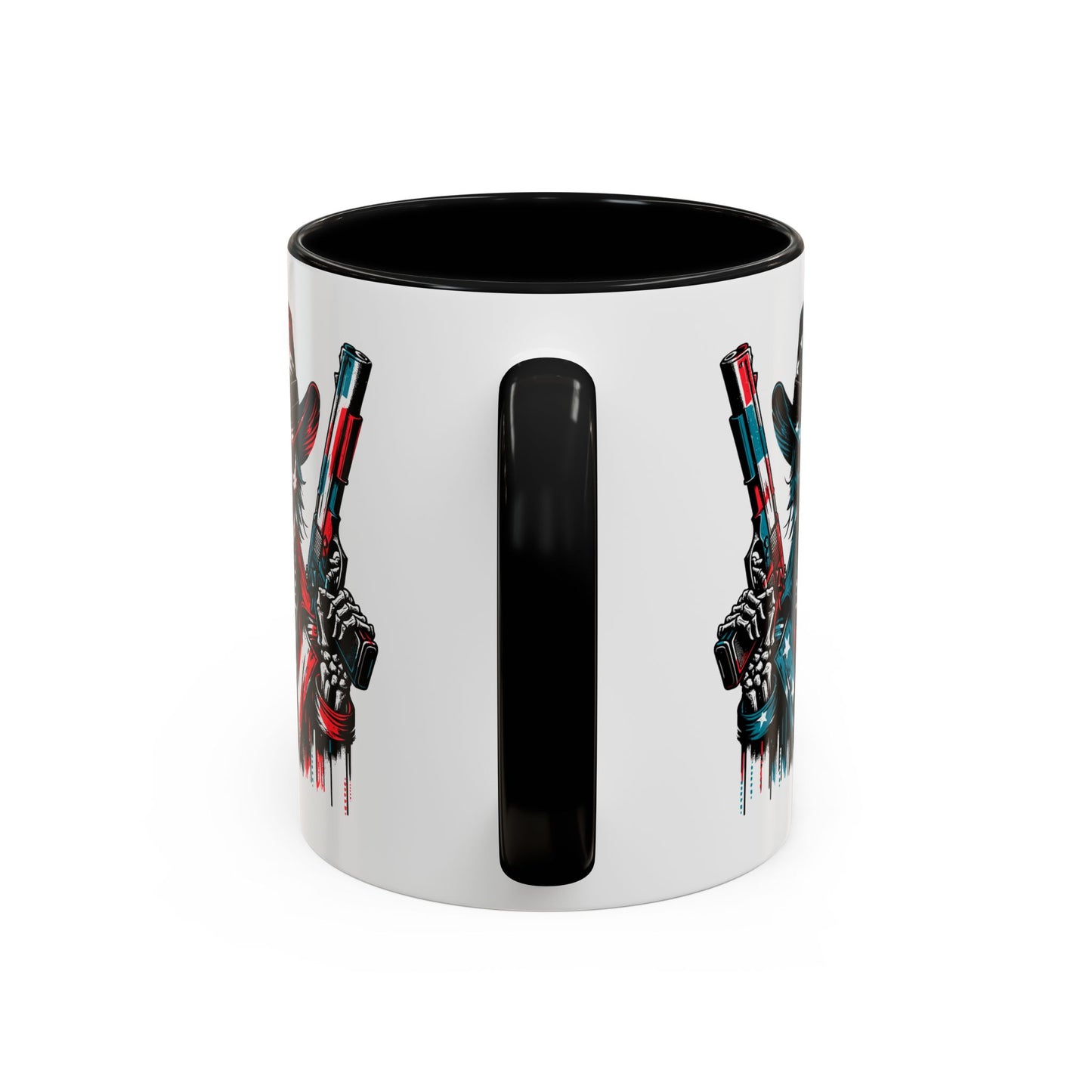 4th of July Mug - Skeleton with American Flag