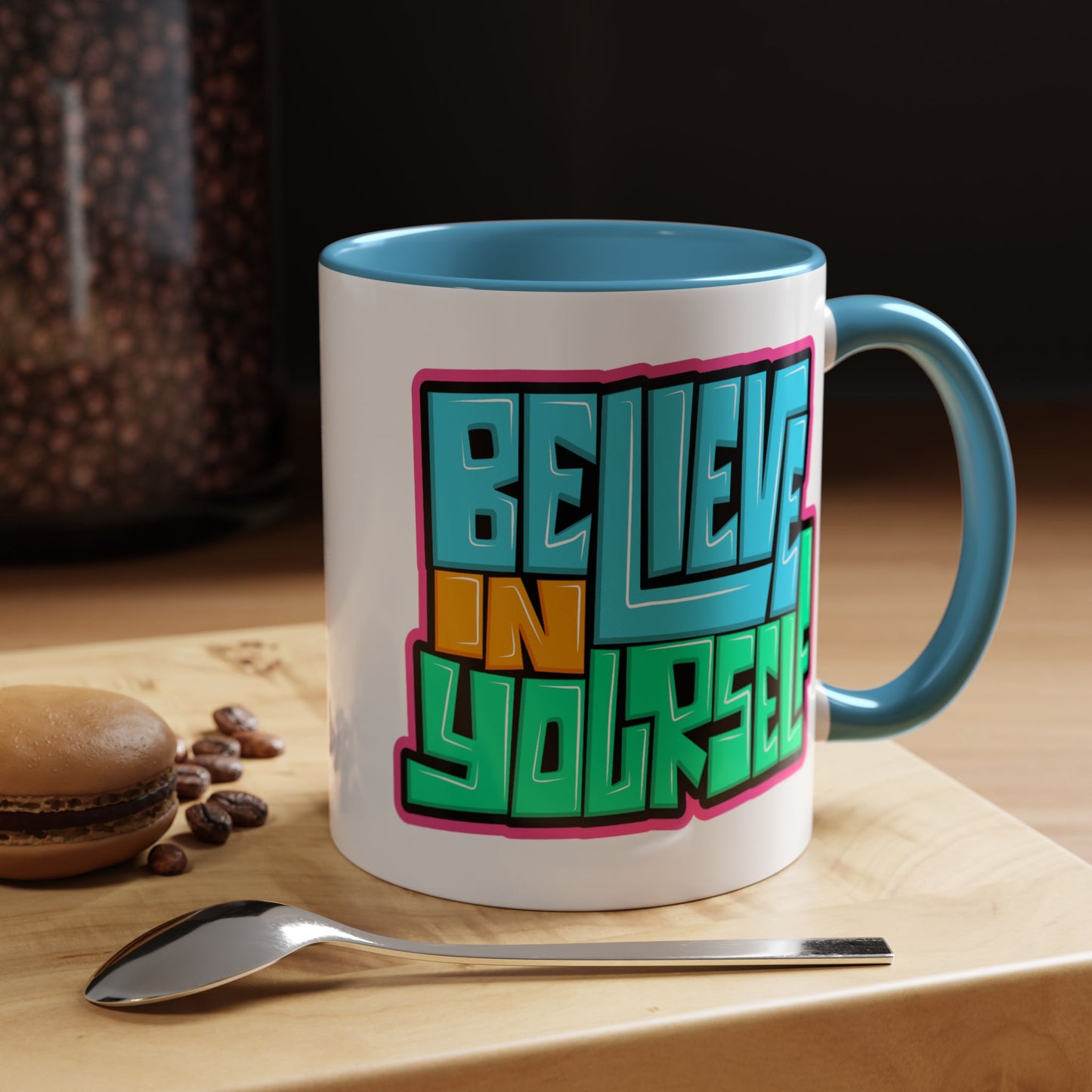 Motivation Mug - Believe In Yourself Graffiti