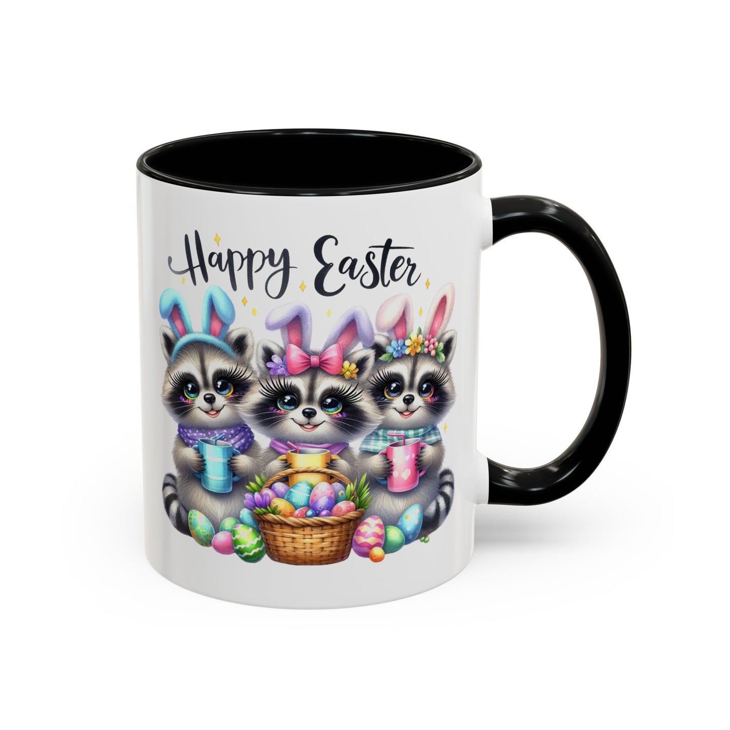 Easter Mug - Happy Easter Racoons