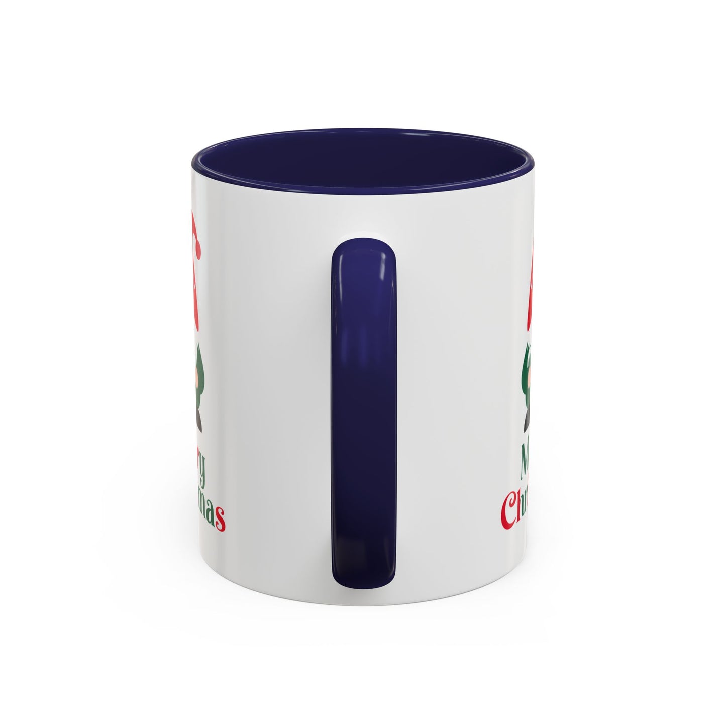 Christmas Mug - Merry Christmas Green & Red Text Gnome Candy Cane