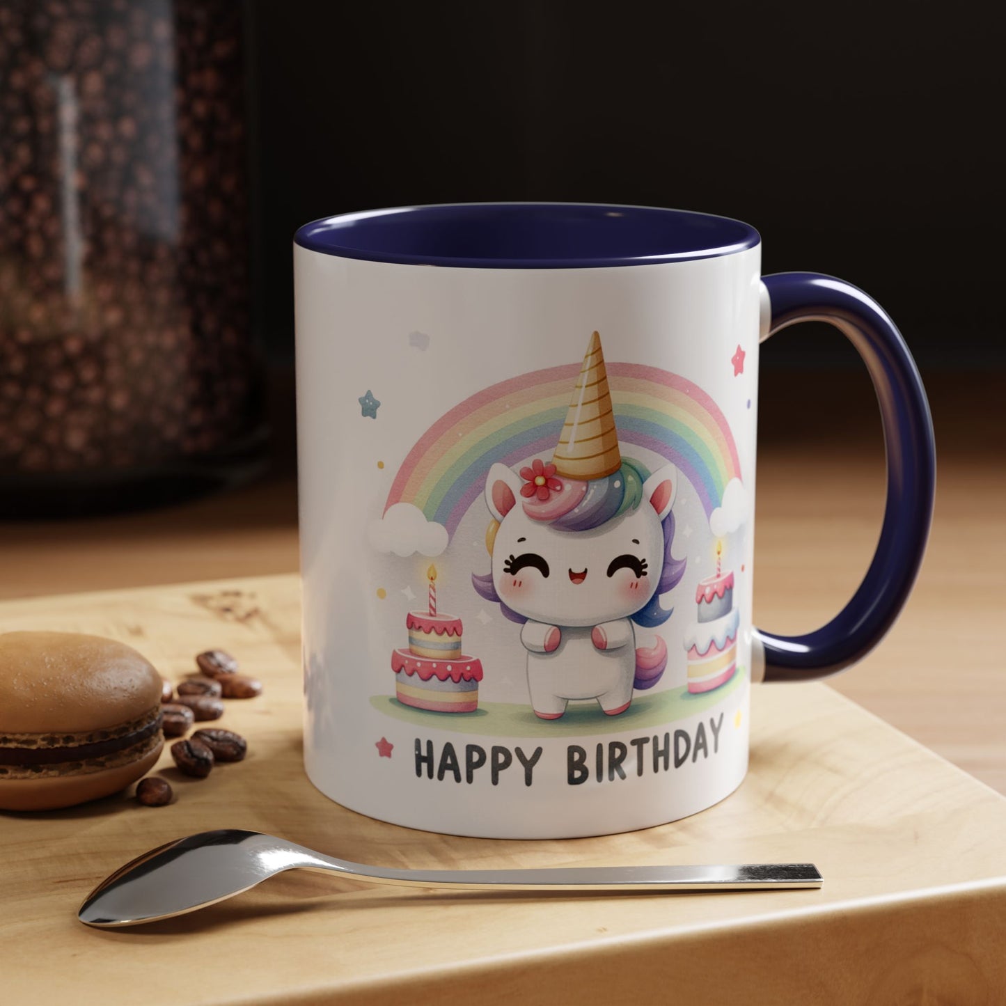 Birthday Mug -  Unicorn With Cakes