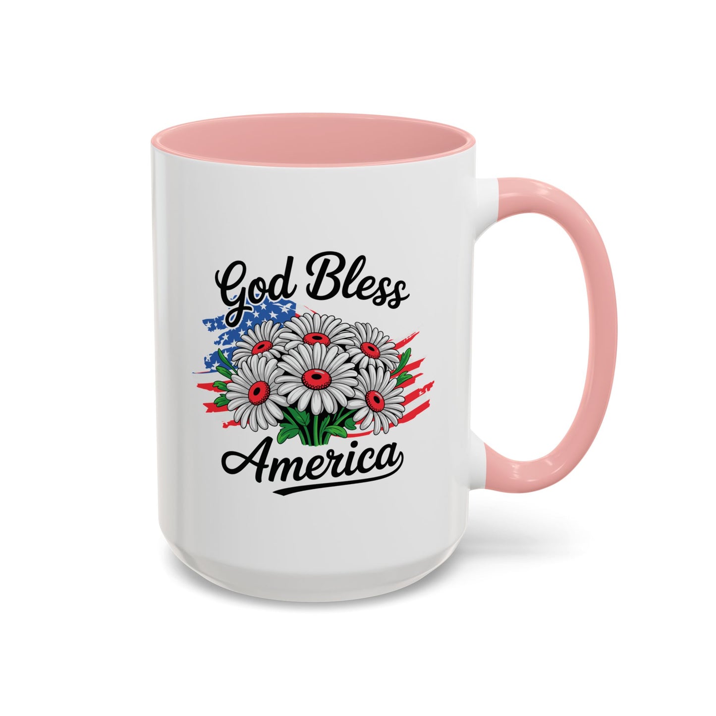 4th of July Mug - God Bless America Daisies