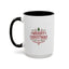 Christmas Mug - Merry Christmas Maroon Text Tree Star