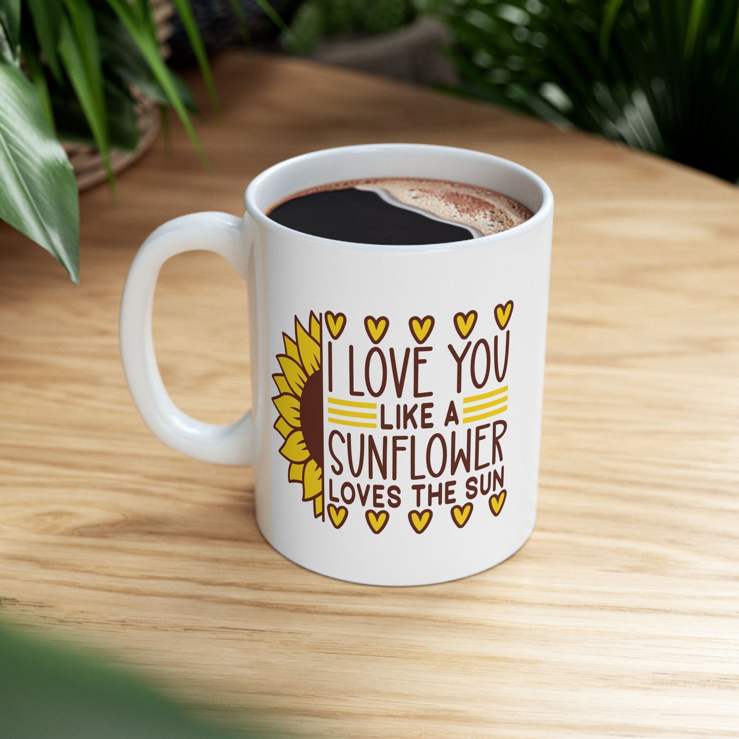 Anniversary Mug - I Love You Like a Sunflower