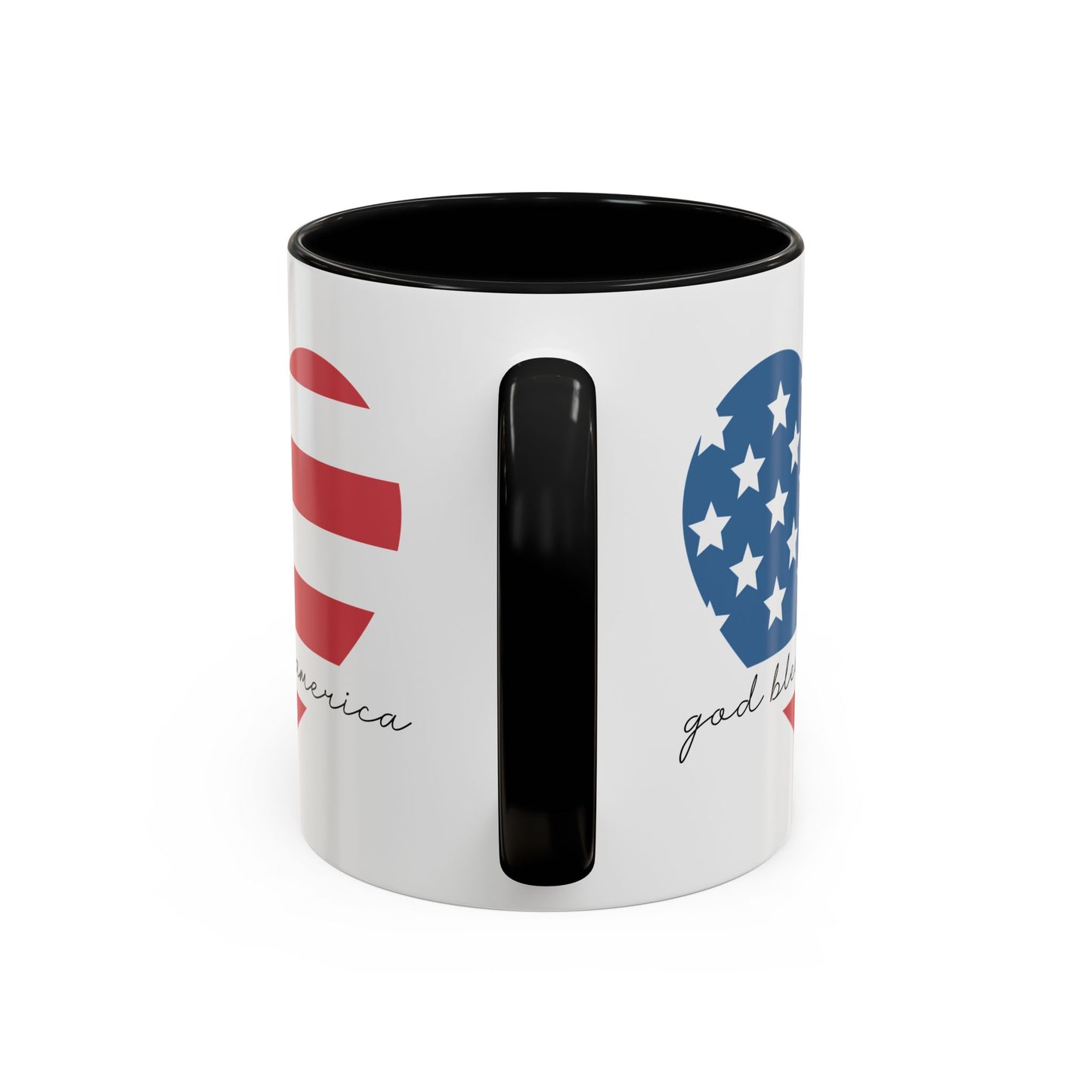 4th of July Mug - God Bless America Flag Heart