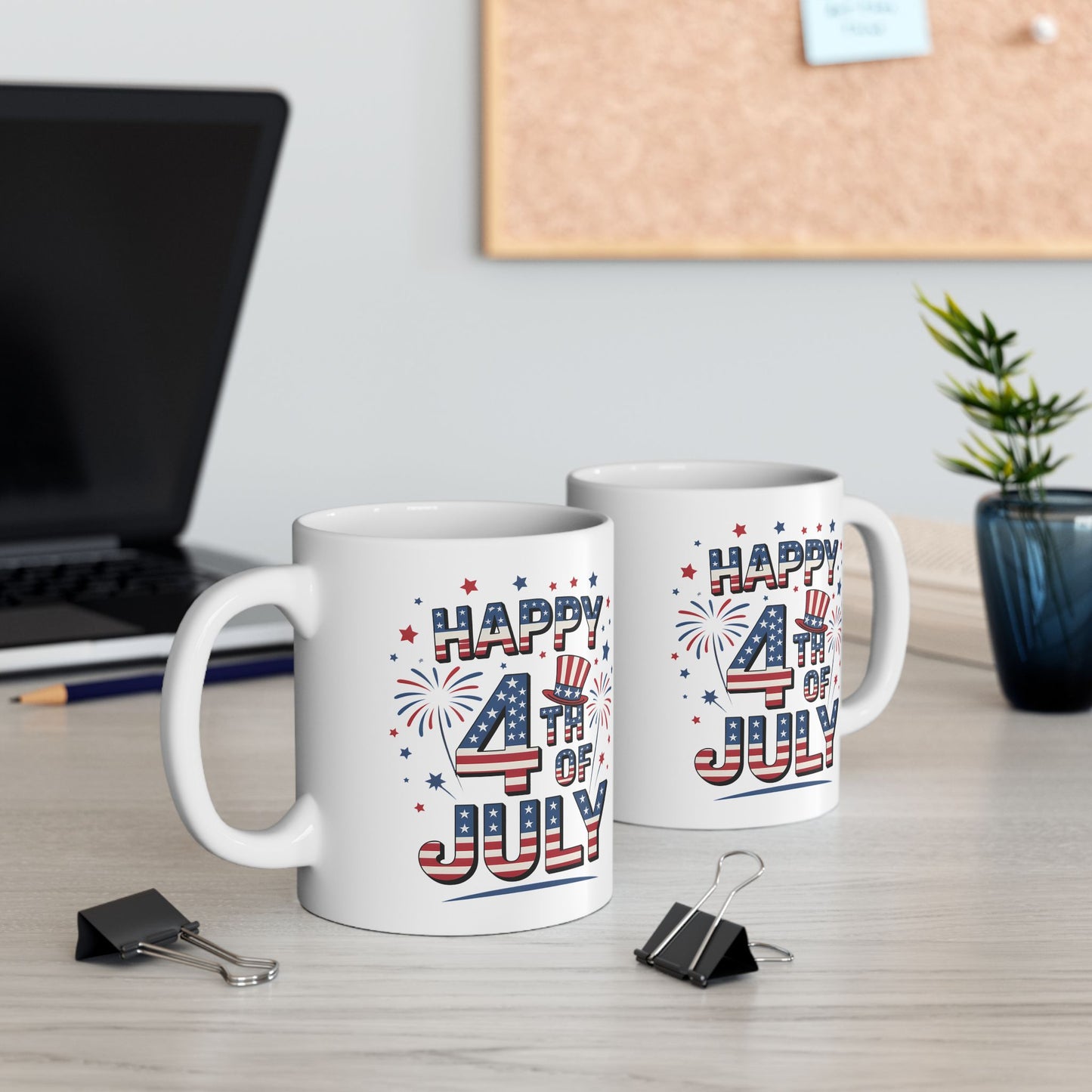 4th of July Mug - Happy 4th of July American Flag