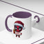 Christmas Mug - Merry Christmas Red Text Superhero